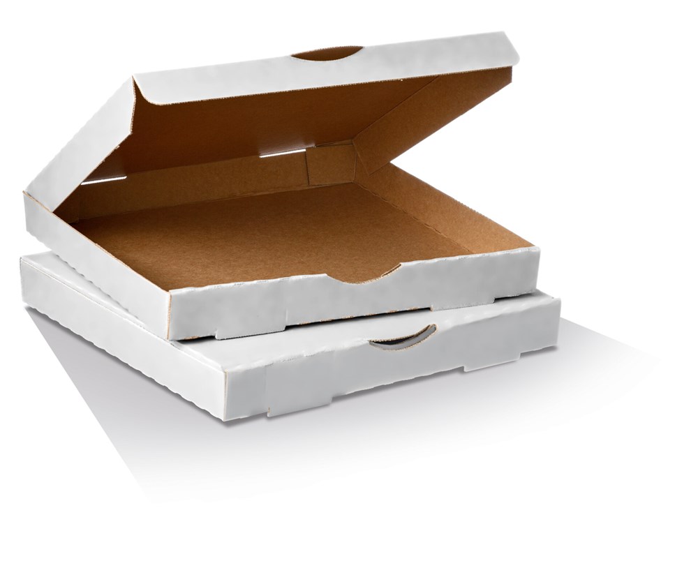 12" Pizza Box (White/Brown)